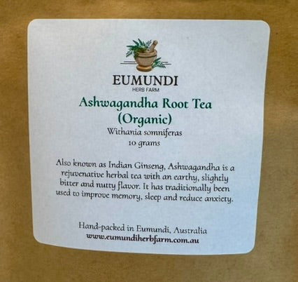 Ashwaghanda Tea Organic Loose Leaf by Eumundi Herb Farm