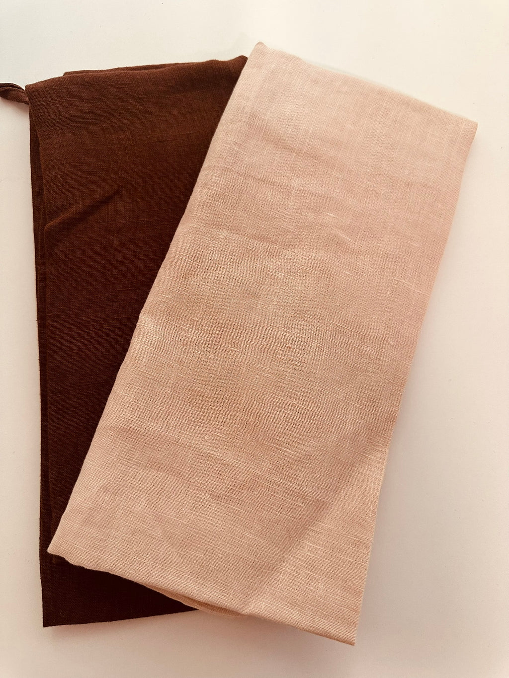 Tea Towel Set | Chocolate Marshmallow  | Two French Linen Tea Towels