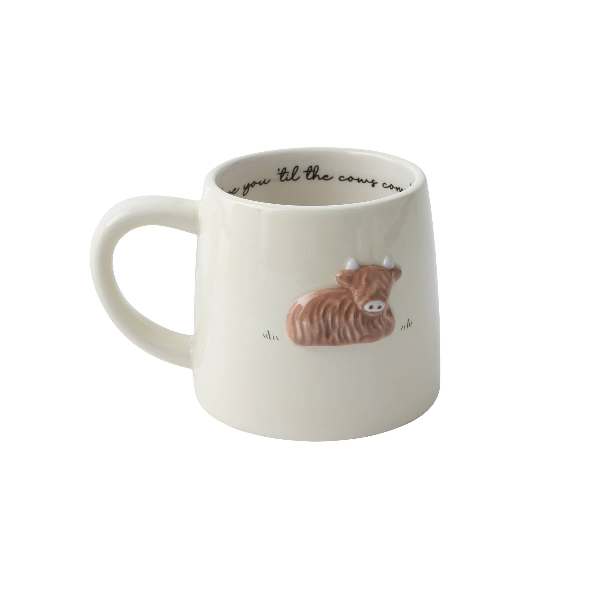 Farmhouse Highland Cow ceramic mug 