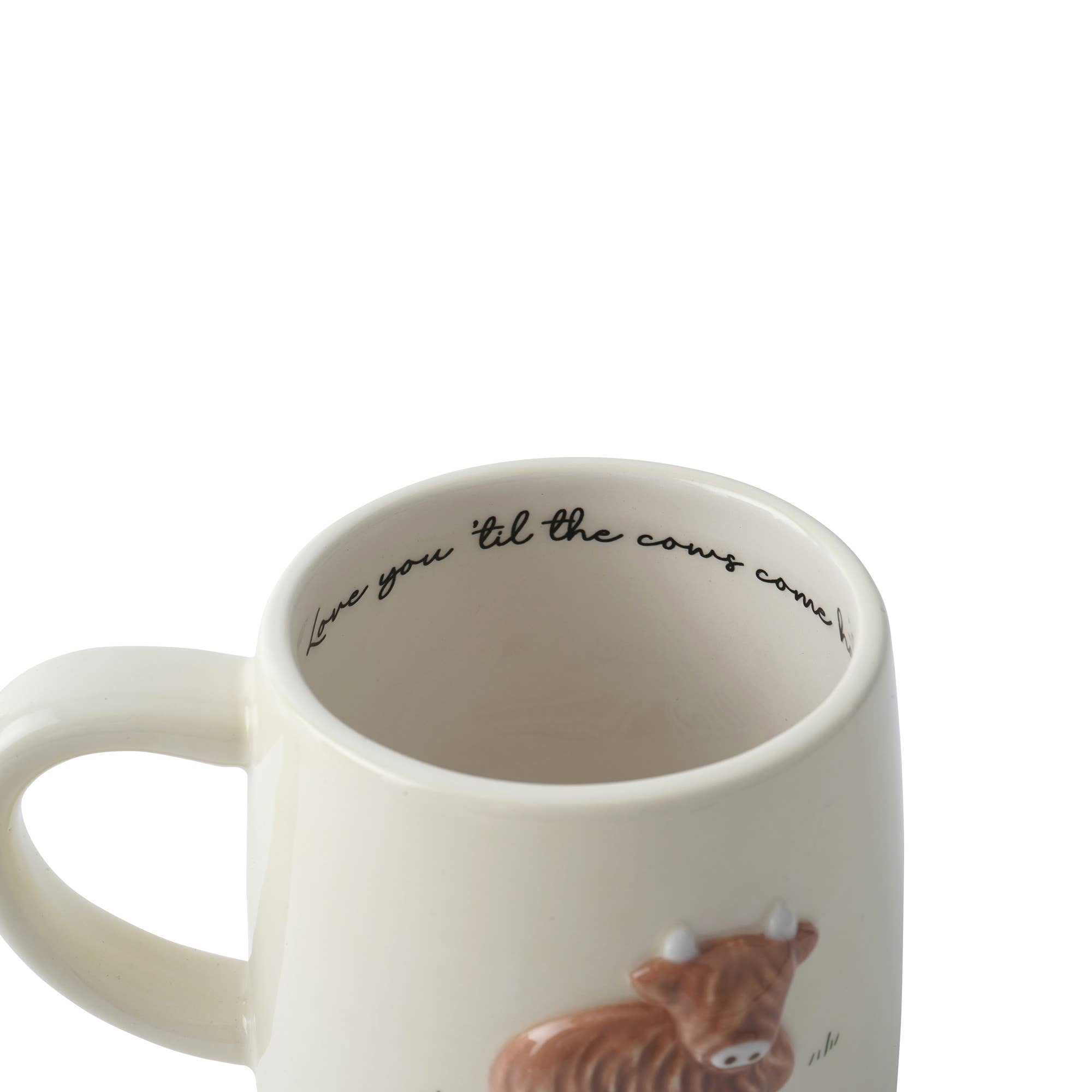 Farmhouse Highland Cow ceramic mug 