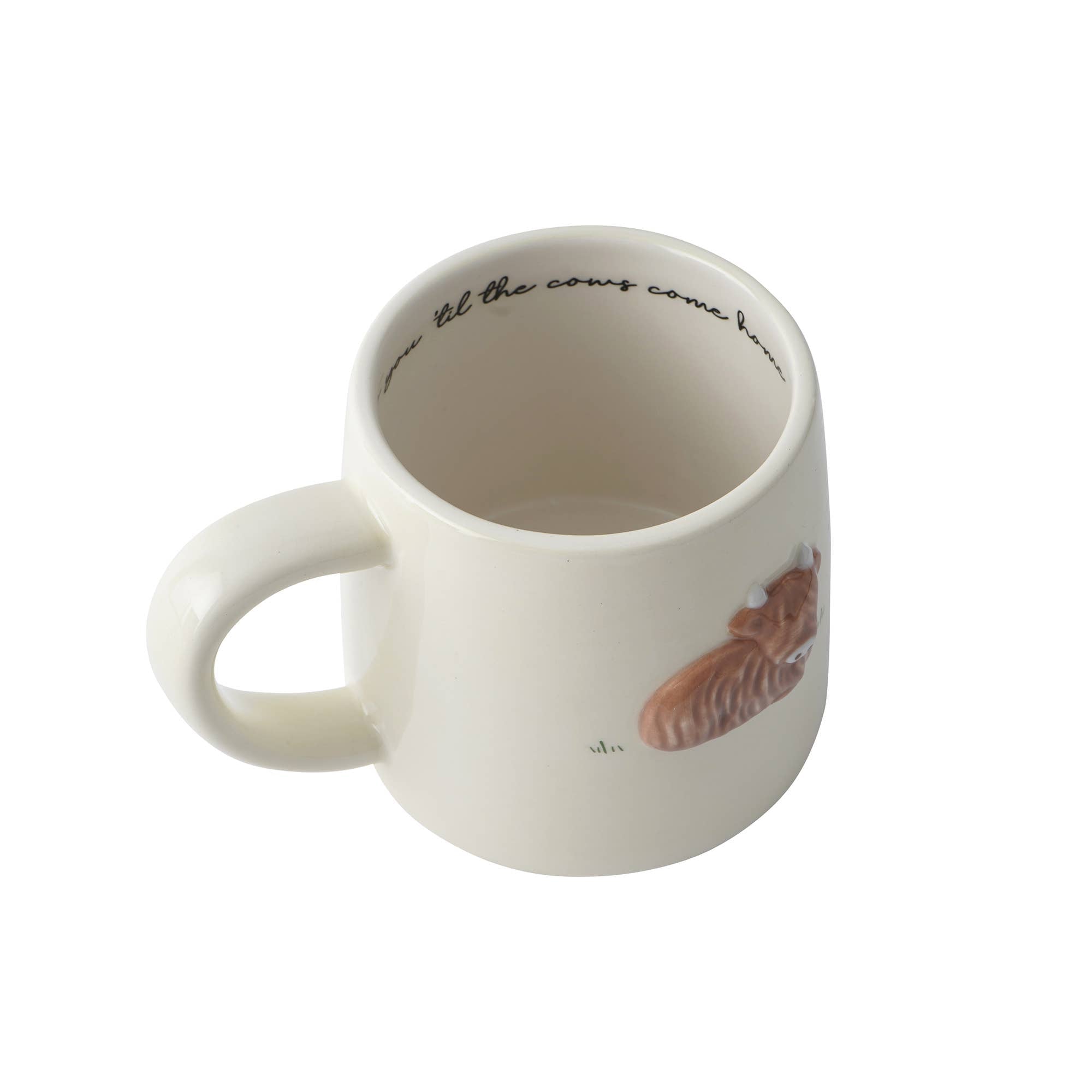 Farmhouse Highland Cow ceramic mug 