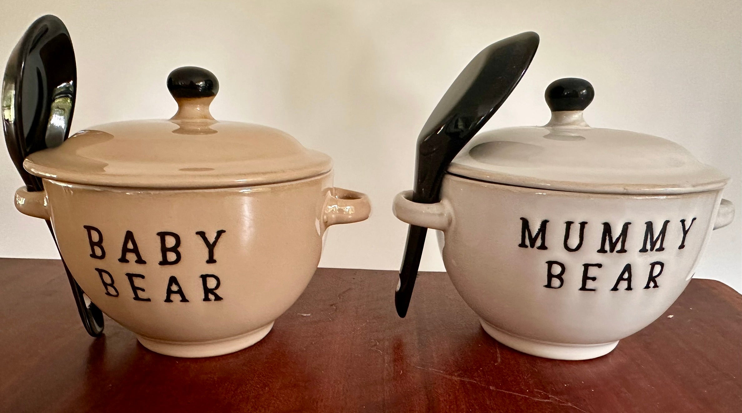 Farmhouse Porridge Bowls Mummy and Baby Bear