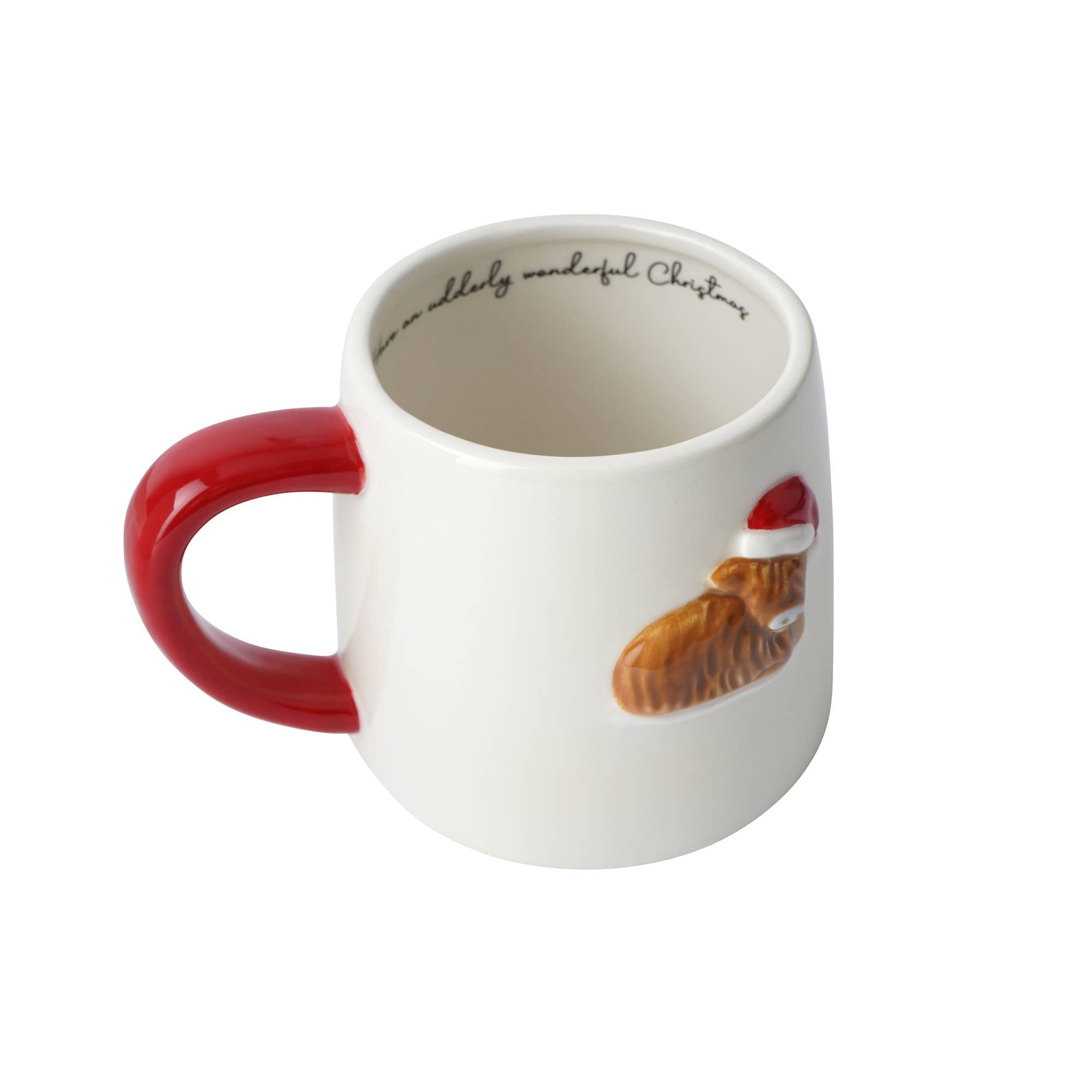 Farmhouse highland cow christmas mug