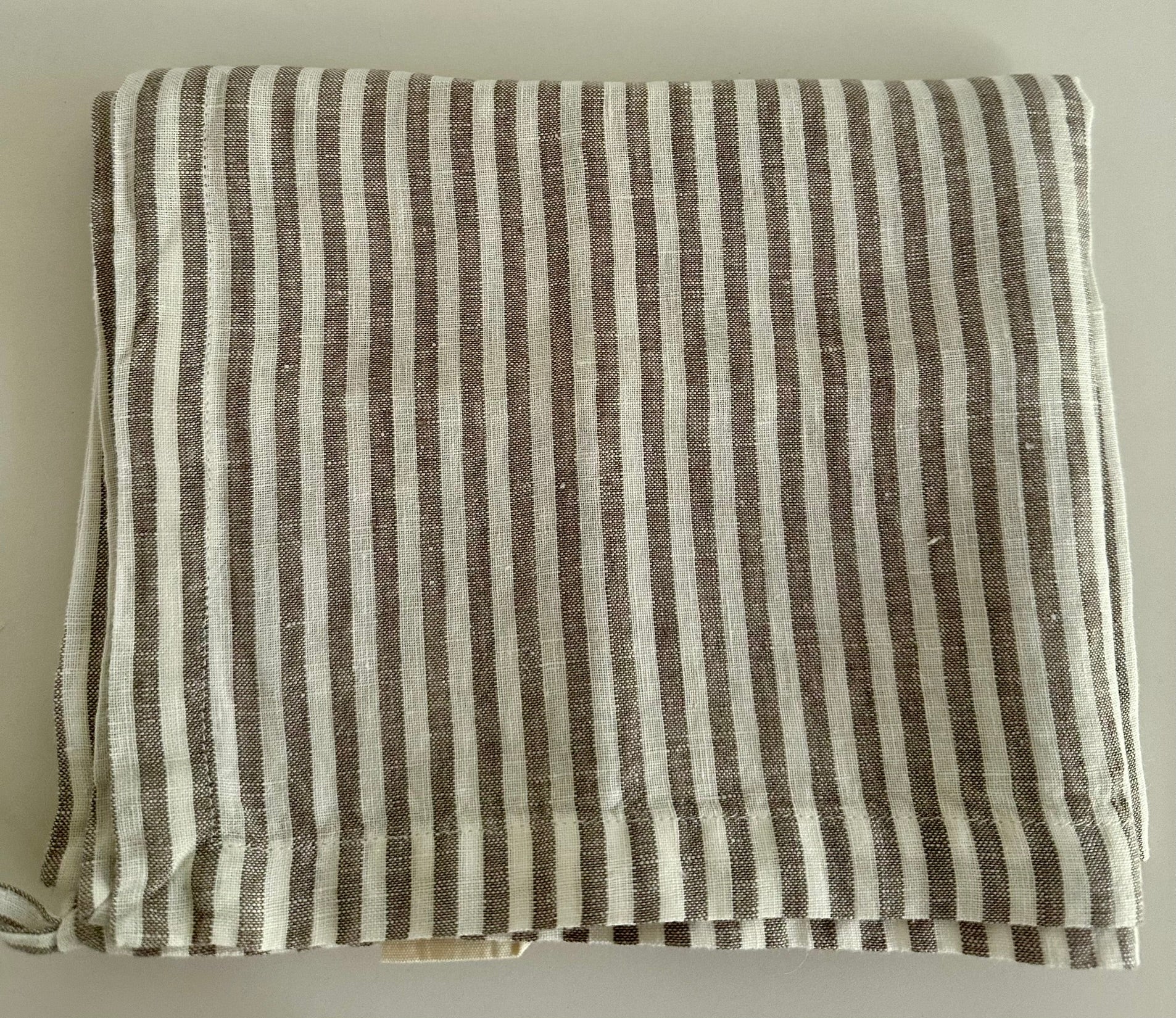 French Linen Tea Towel | Grey Stripe