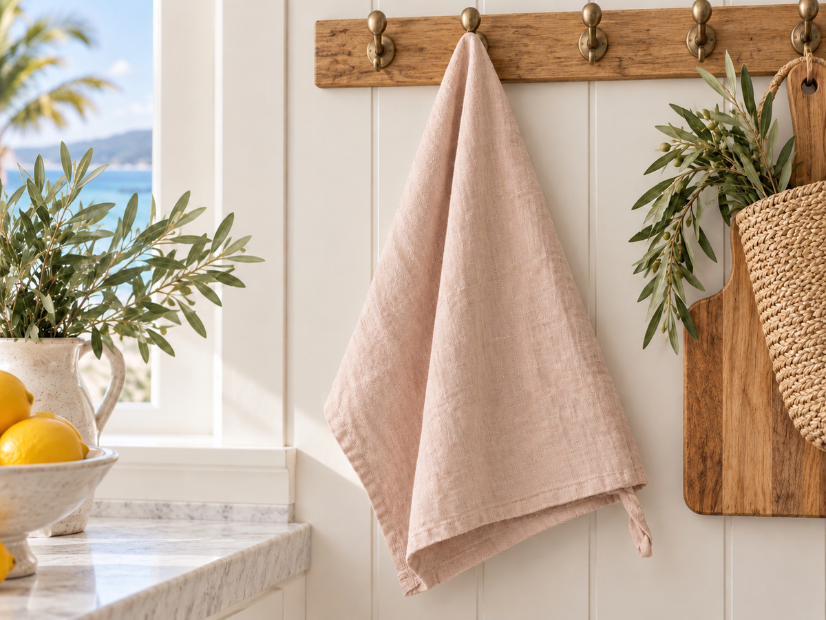 Fast drying and highly absorbent French Linen Tea Towels by The Eumundi Trading Co.