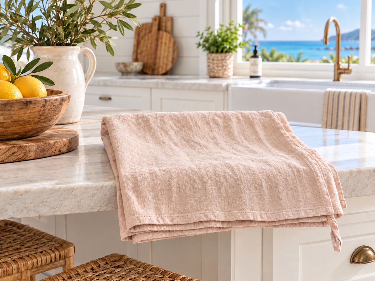 Fast drying and highly absorbent French Linen Tea Towels by The Eumundi Trading Co.