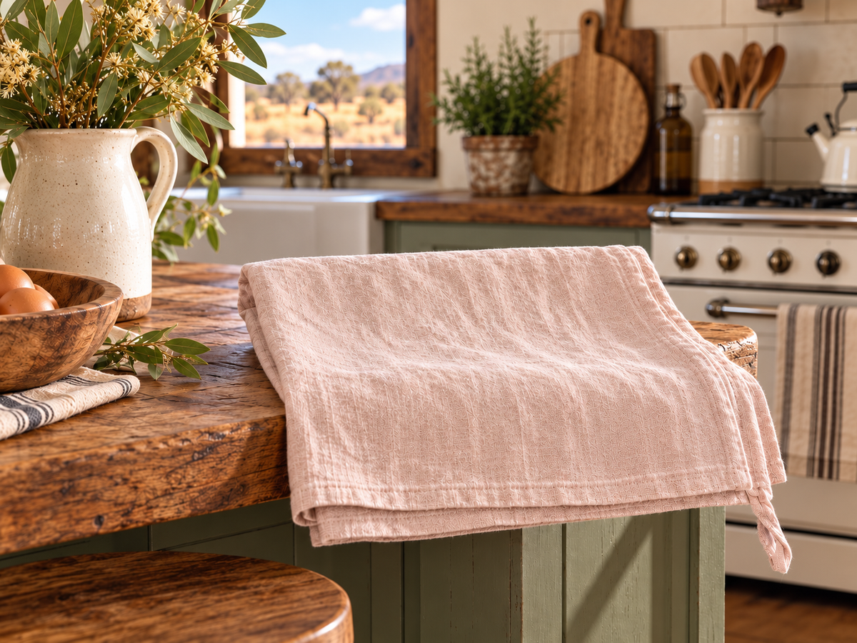 Fast drying and highly absorbent French Linen Tea Towels by The Eumundi Trading Co.