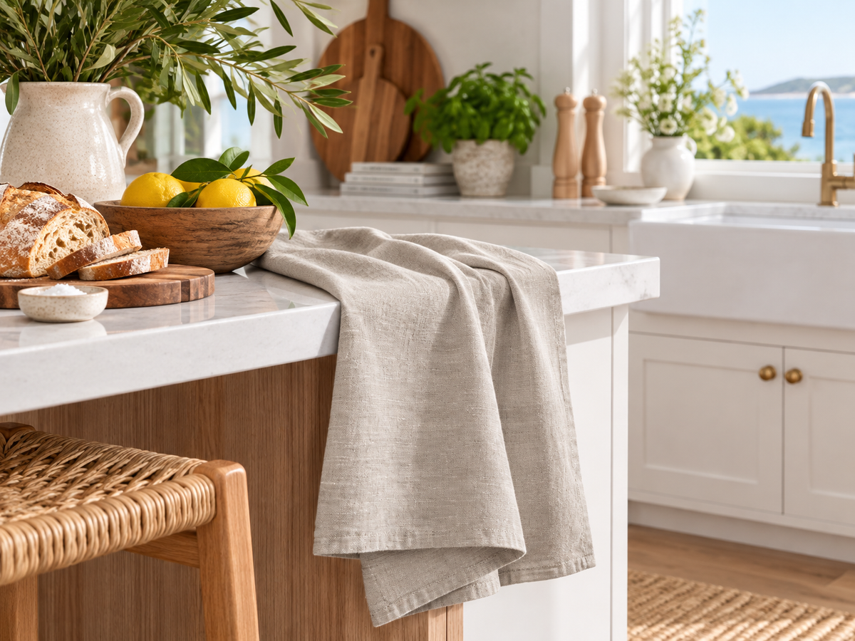 French Linen Tea Towels by The Eumundi Trading Co