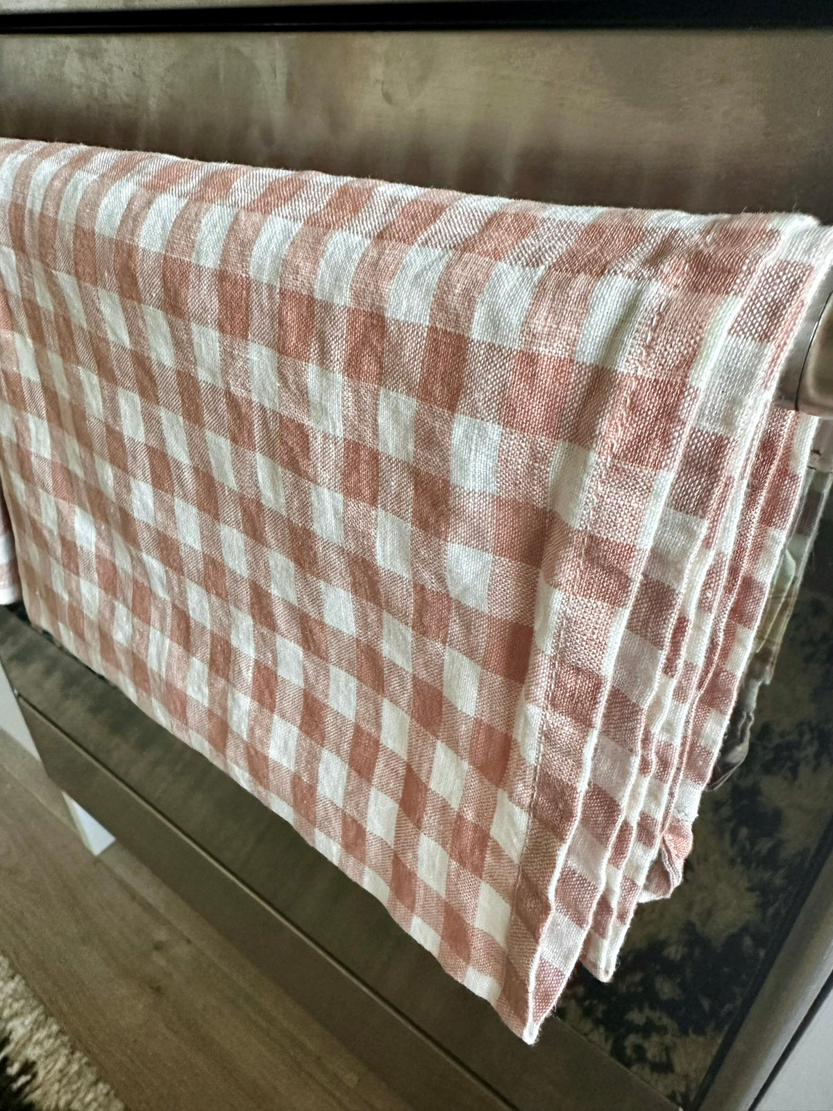 French Linen Tea Towels in Pink Salt by The Eumundi trading Co