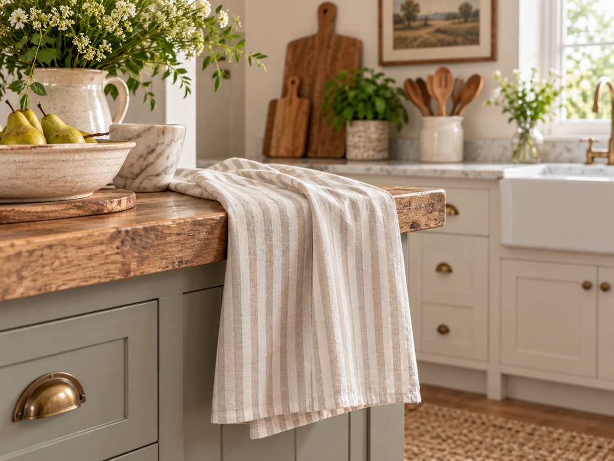French Linen Tea Towels by the Eumundi Trading Co