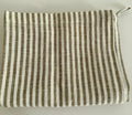 French Linen Tea Towel | Olive Pinstripe