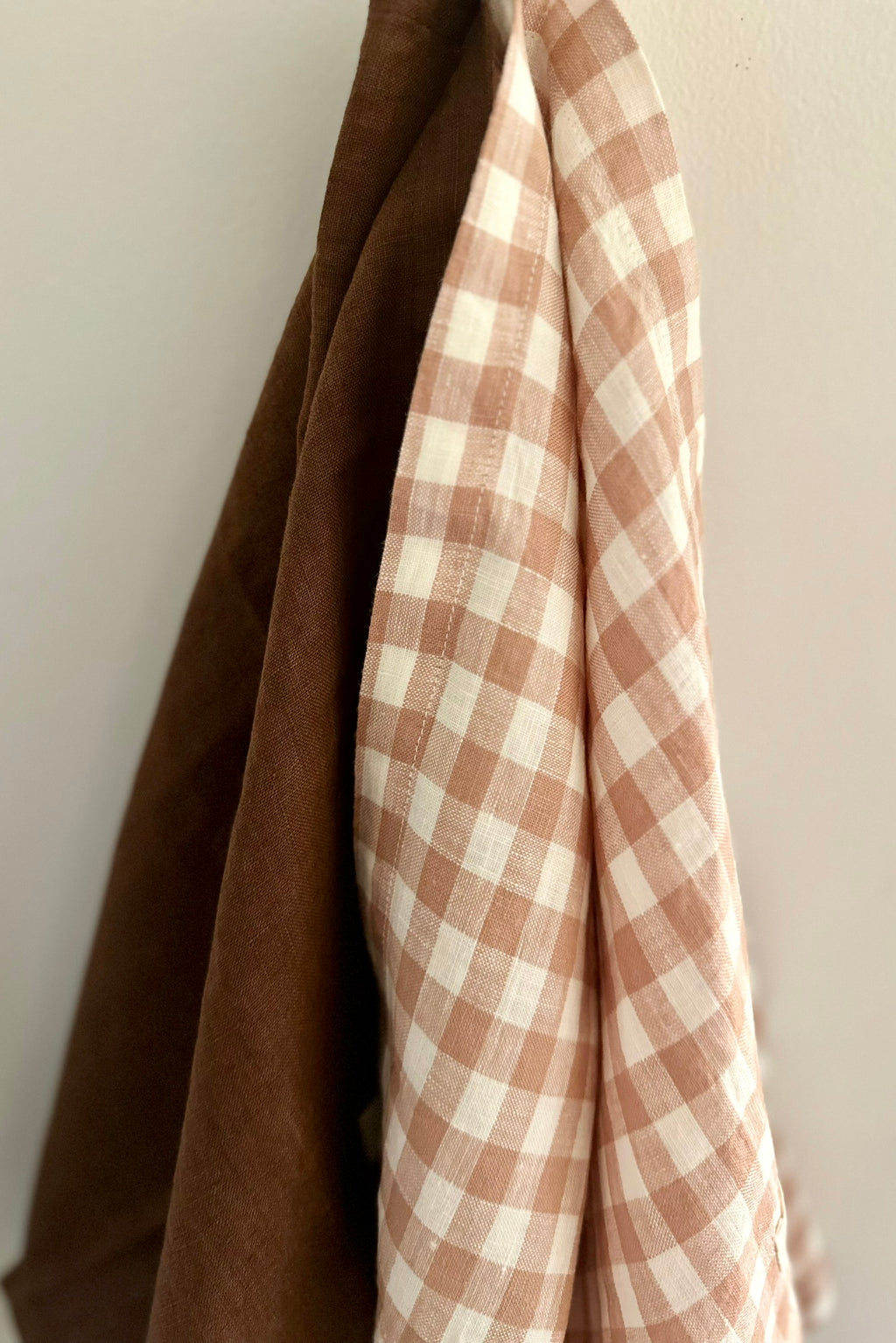 Gingham french linen tea towels