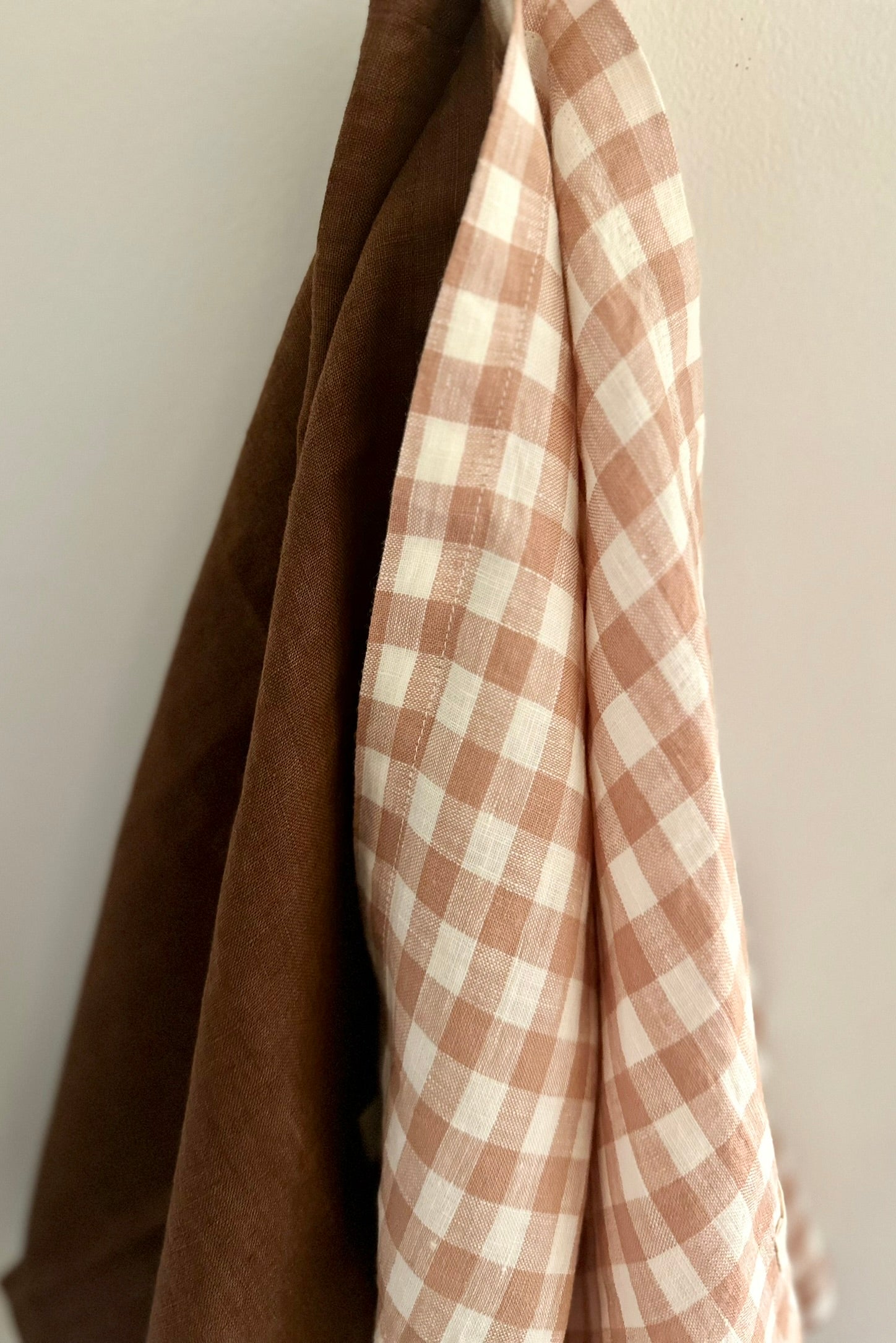 Gingham french linen tea towels
