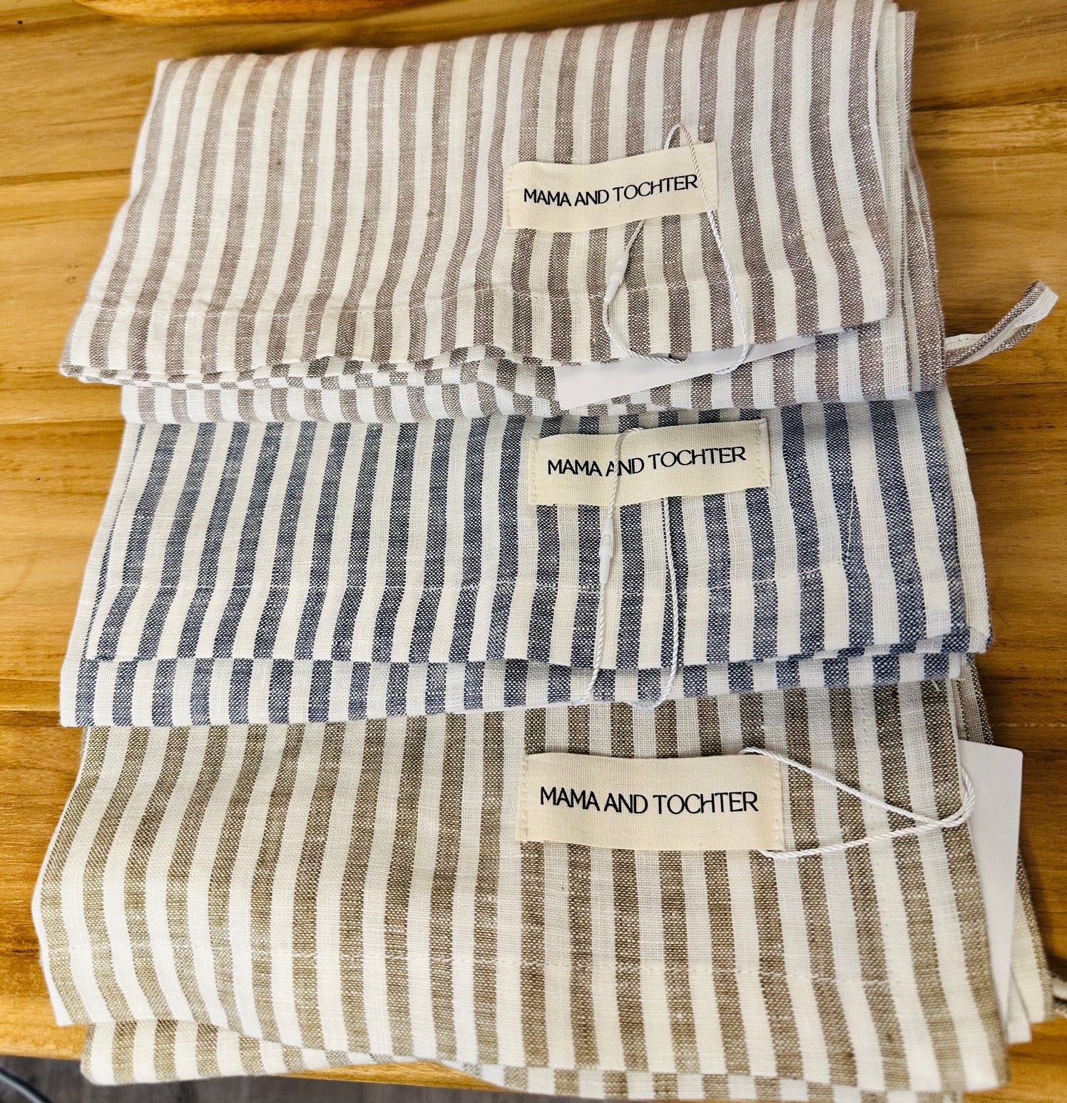 Tea Towel | Pure French Linen - Marine Stripes