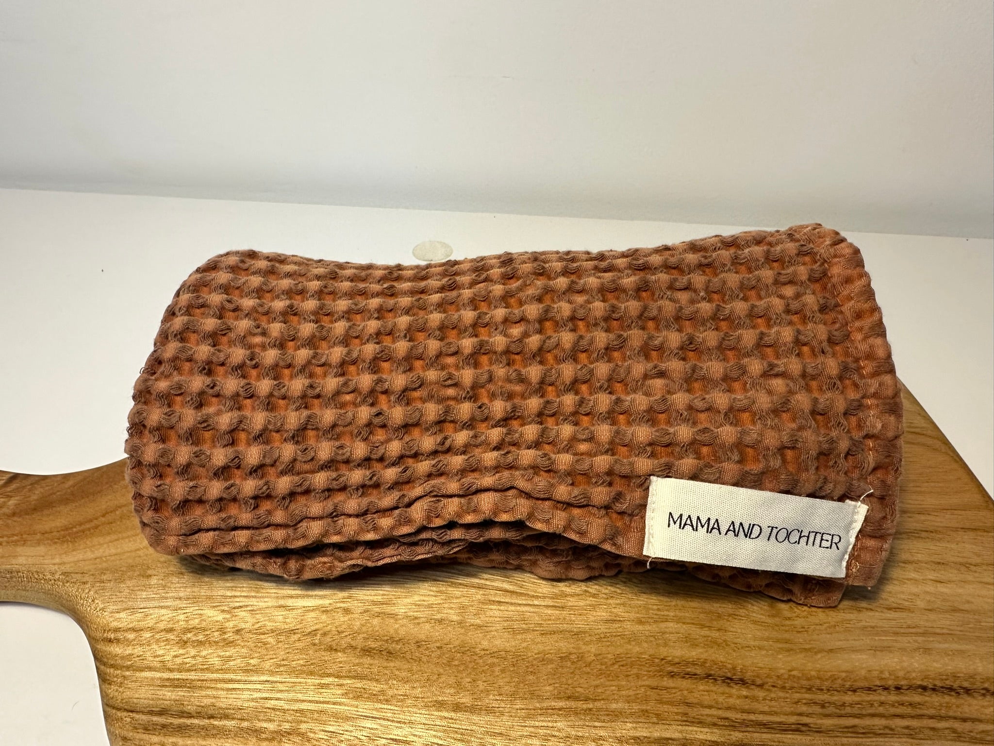 Tea Towel | Organic Cotton Rustic Waffle - Terracotta