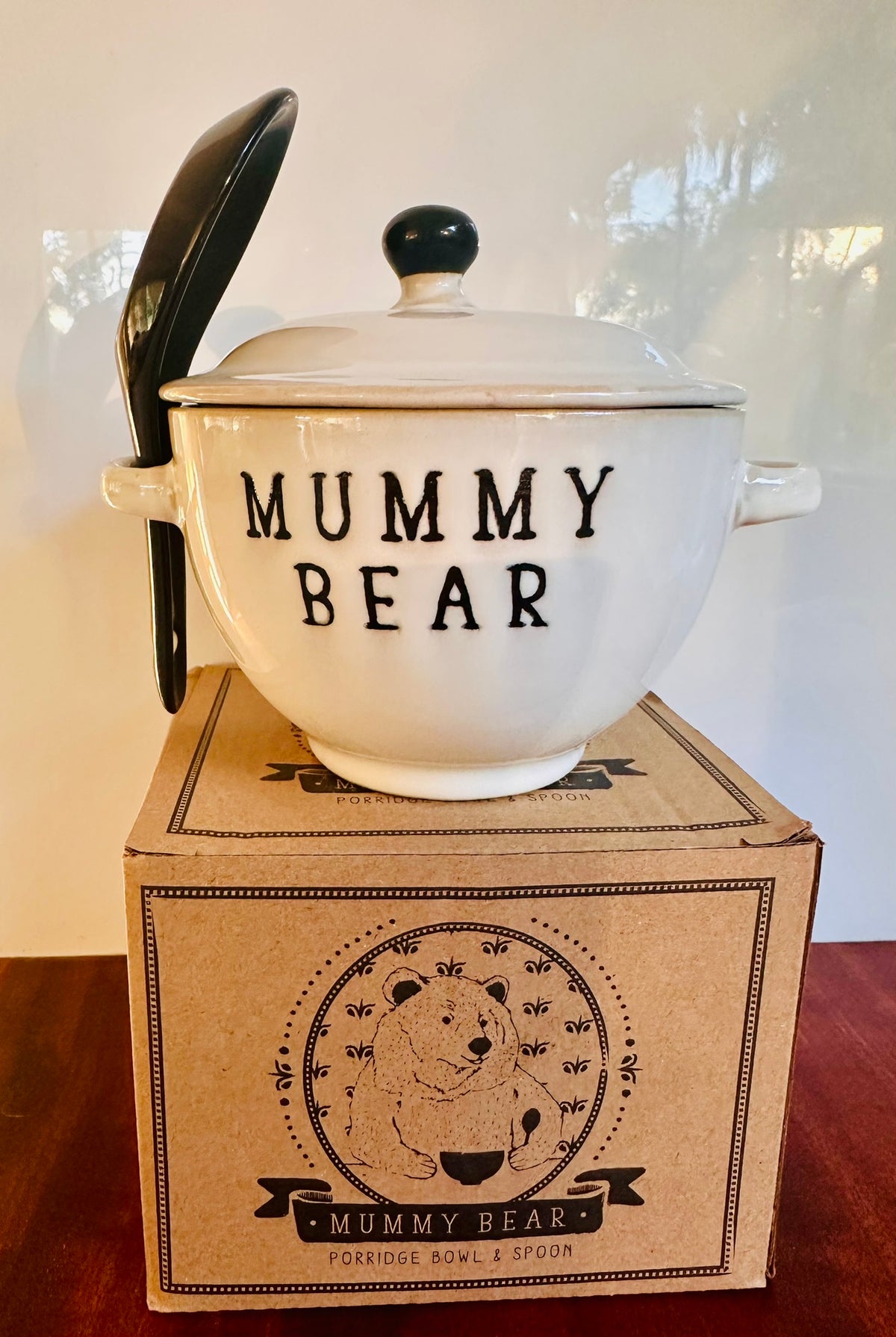 Farmhouse 'Mummy Bear' Porridge Bowl and Spoon