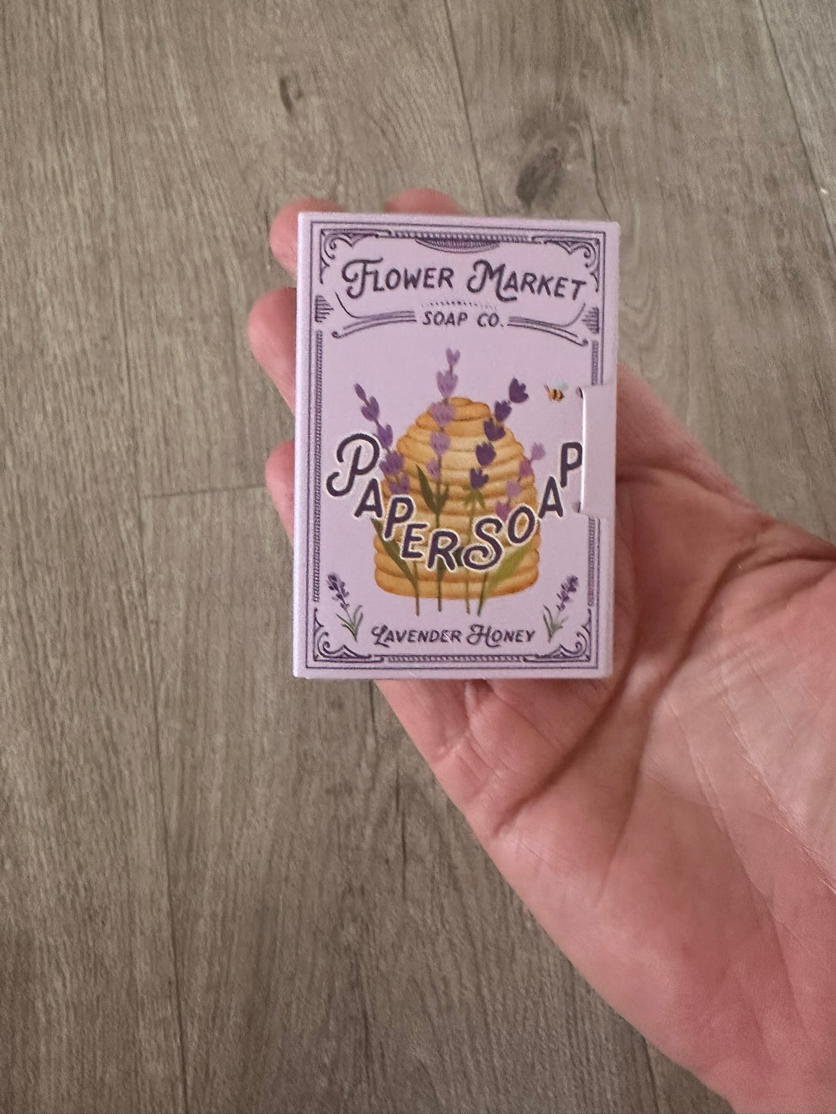 Lavender Honey Paper Soap. Perfect for picnics, purses and travels