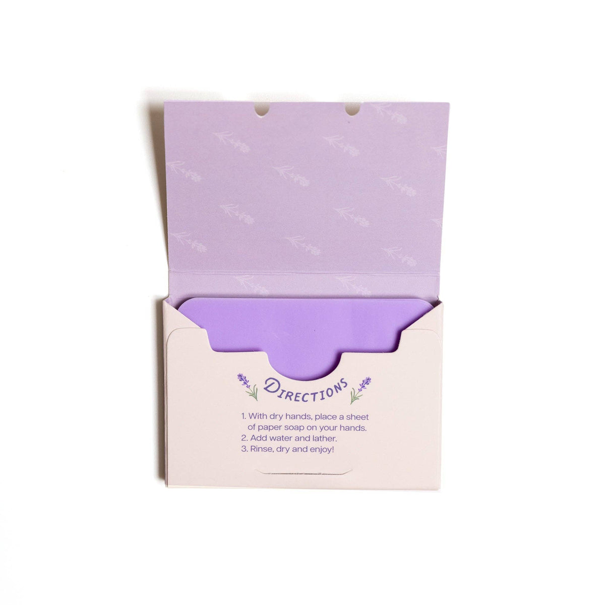 Lavender Scent Paper Soap For Pockets, Purses and Travel