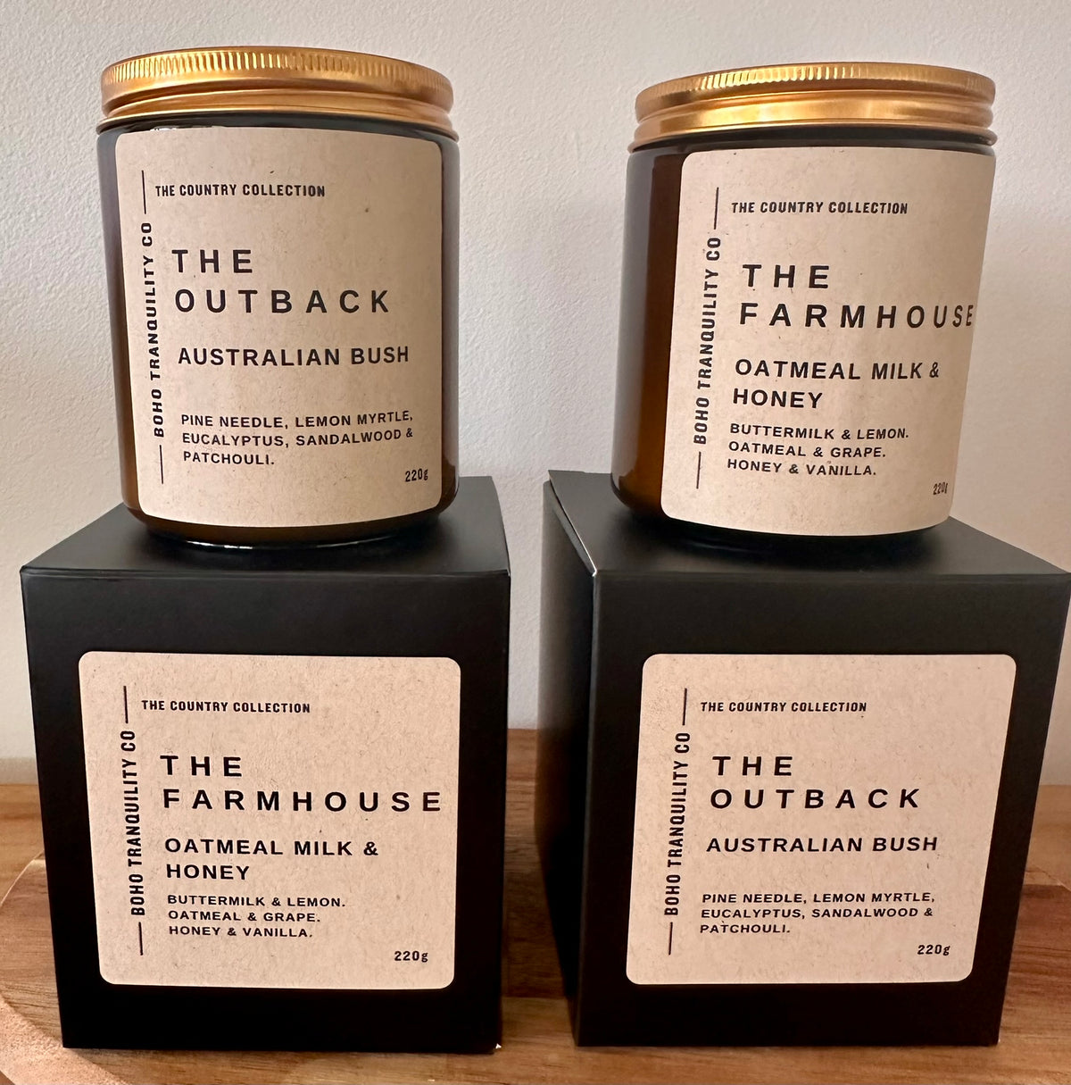 The Outback Candle Christmas Gift Set with The Outback Candle and The Farmhouse Candle by The country collection. 