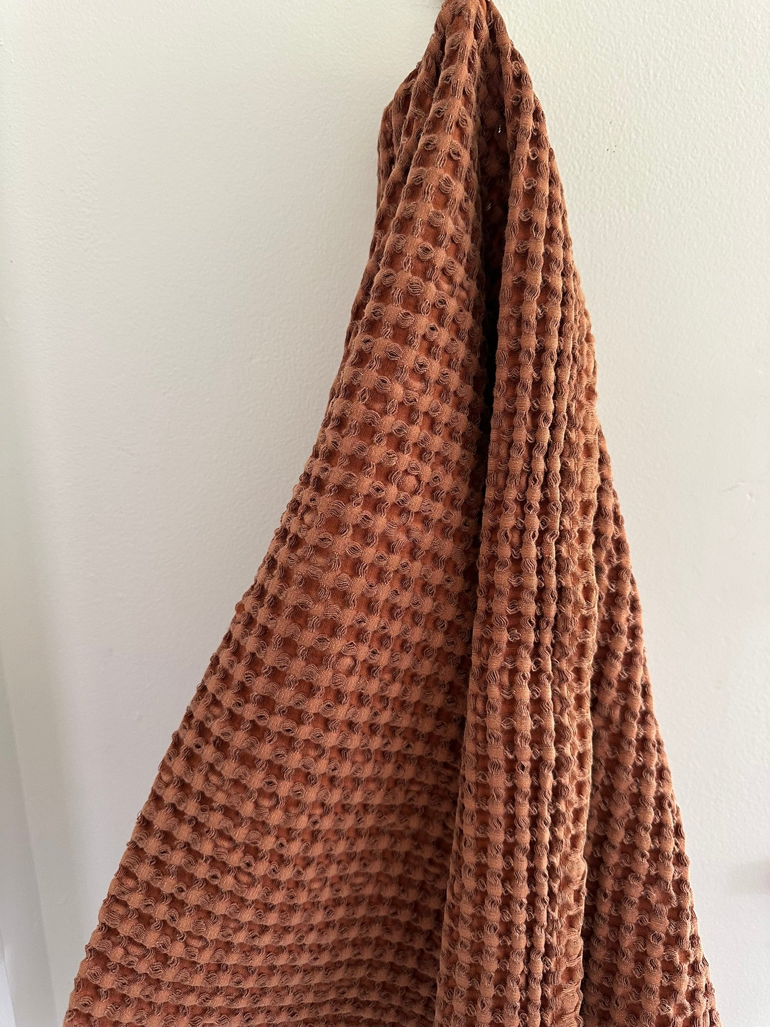 Cotton Waffle Tea Towel | Terracotta | 100% Organic Cotton