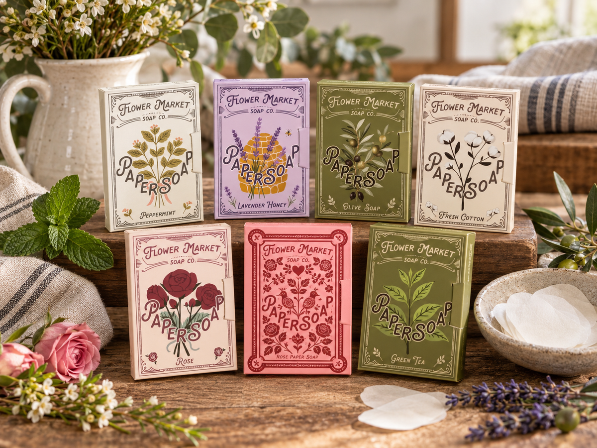 Rose Love Scented Paper Soap | Purses, Beach Bags and Travels