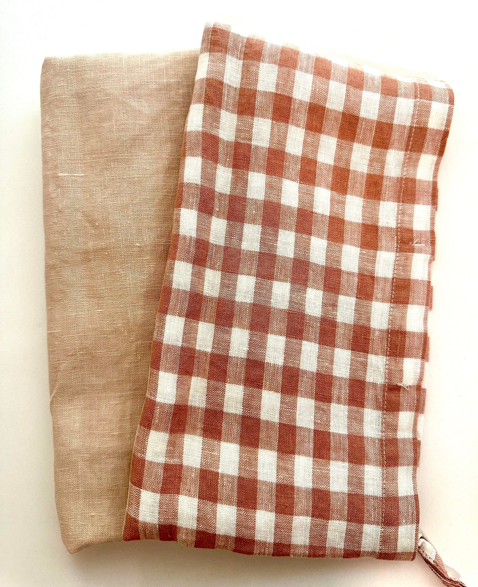 Tea Towel Set | Pink Blush | Two x French Linen Tea Towels