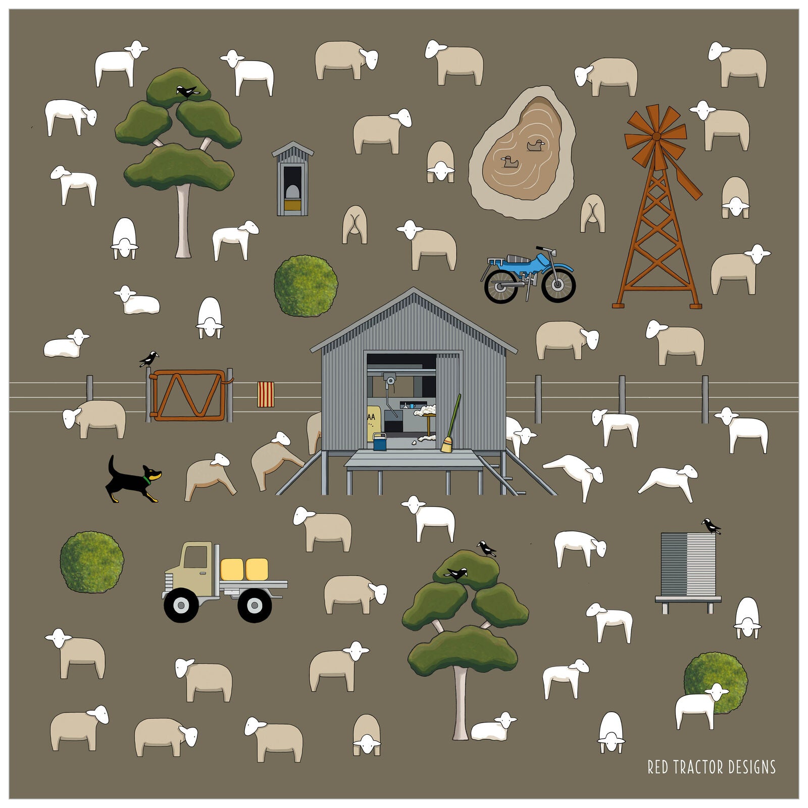 Shearing Time Cotton Handkerchief | 100% sustainable