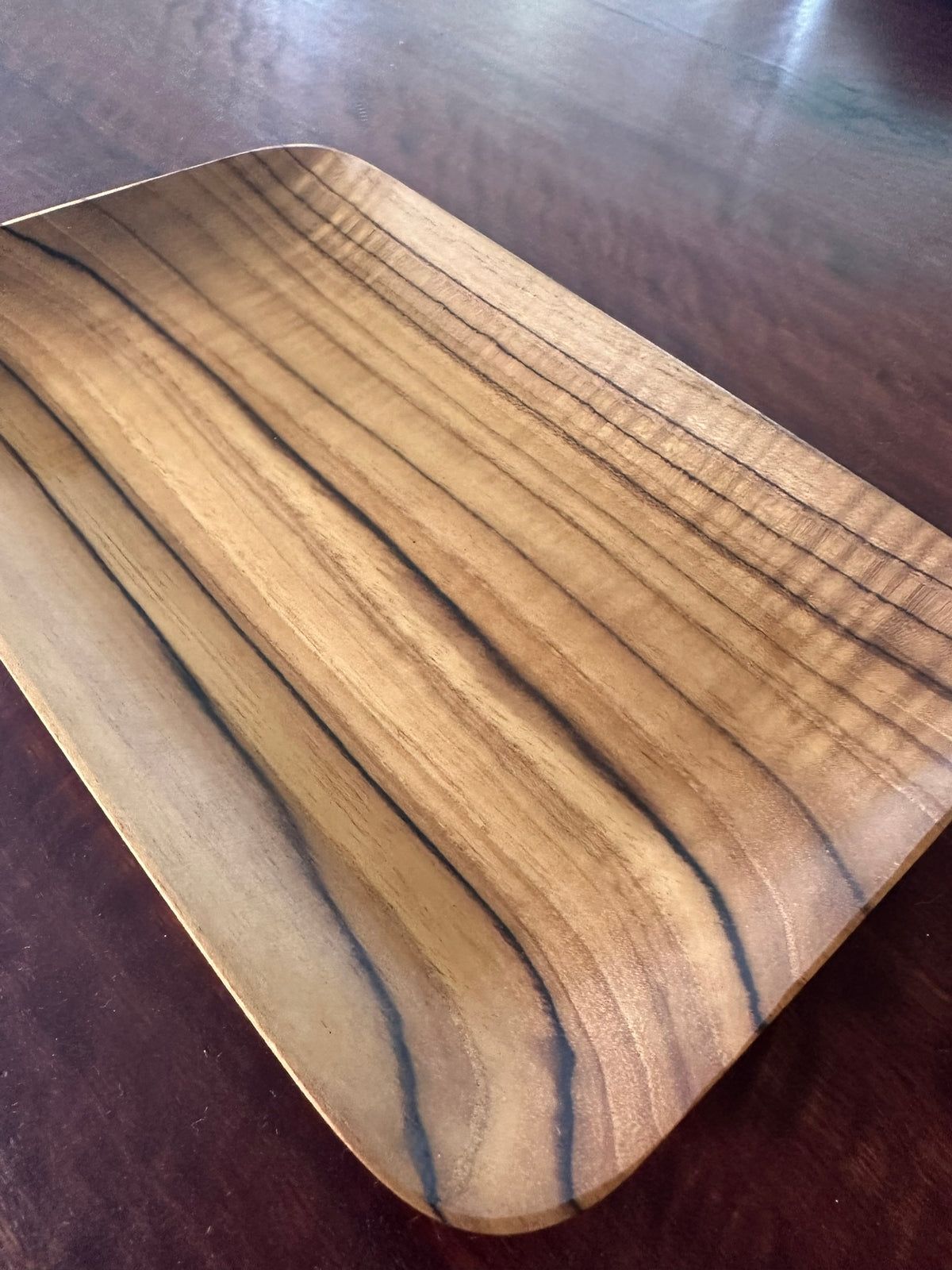 small wooden serving tray and wooden serving platter