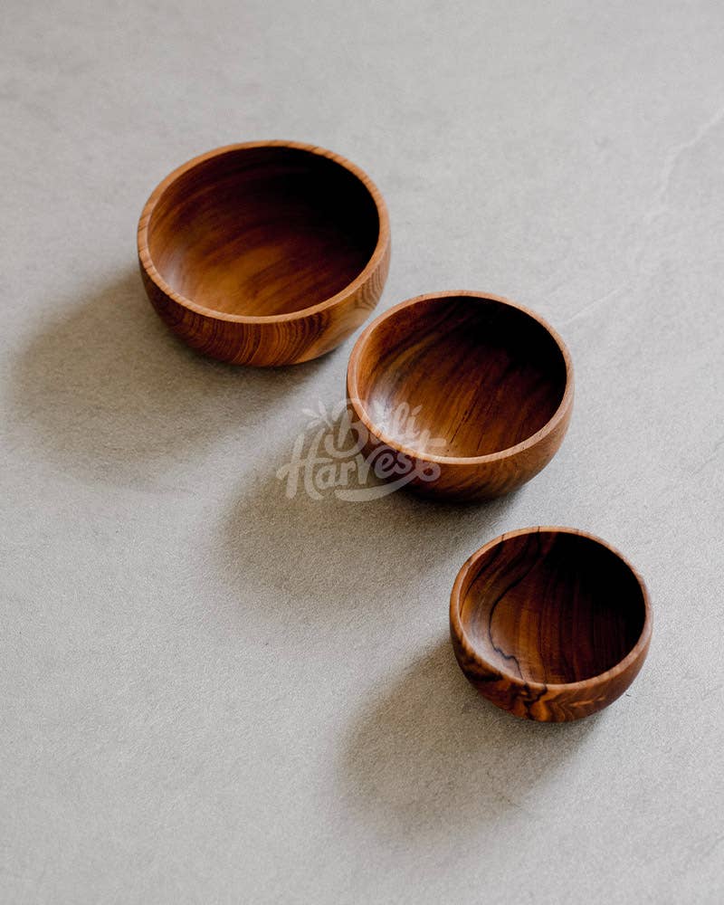 Teak Wooden Bowl Set The Eumundi trading Co