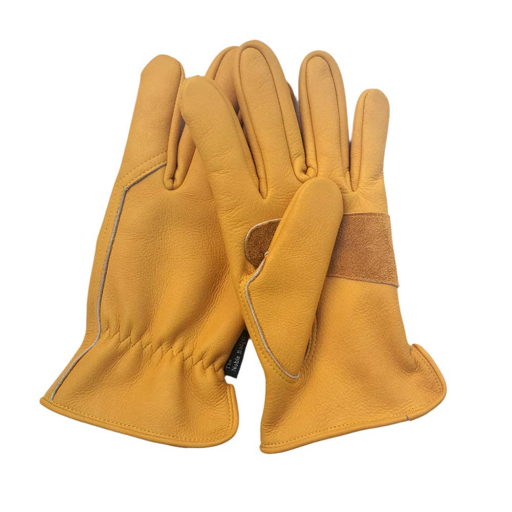 Premium leather gardening gloves