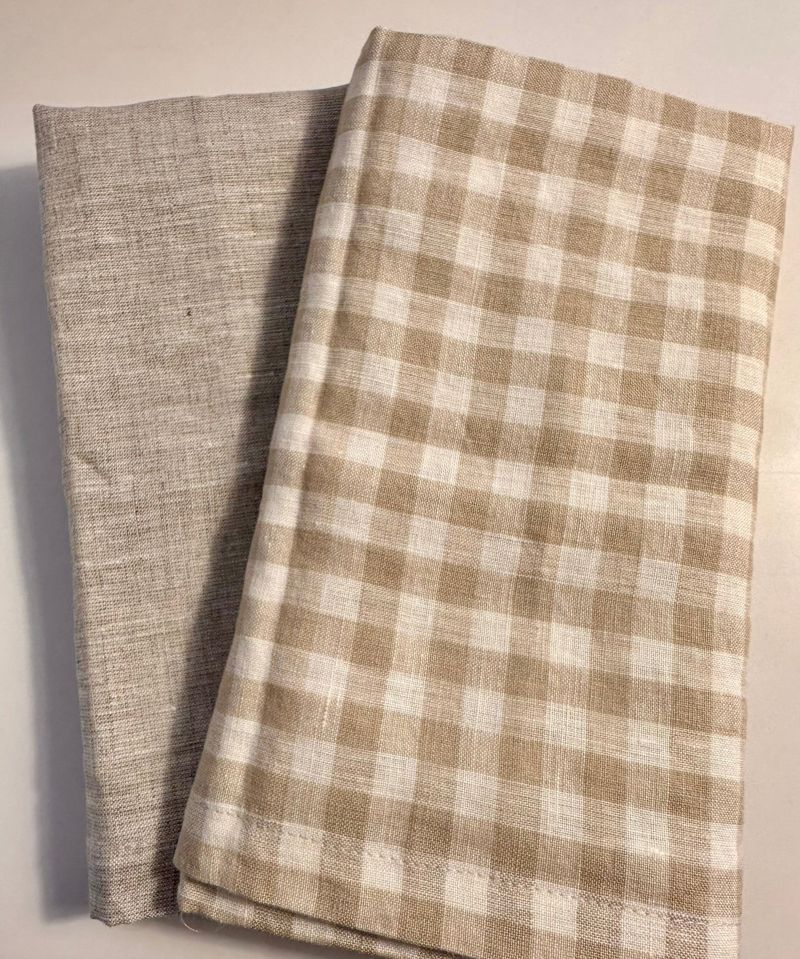 Tea Towel Set | Wheat Belt  | Two French Linen Tea Towels