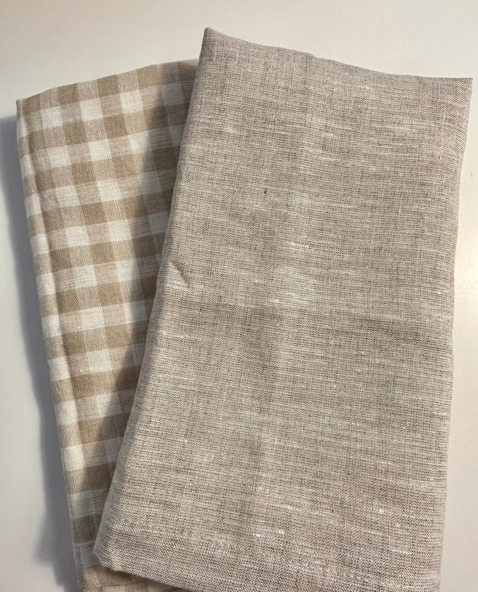 Tea Towel Set | Wheat Belt  | Two French Linen Tea Towels