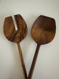 Wooden Salad Servers Set | Rustic Farmhouse Kitchen