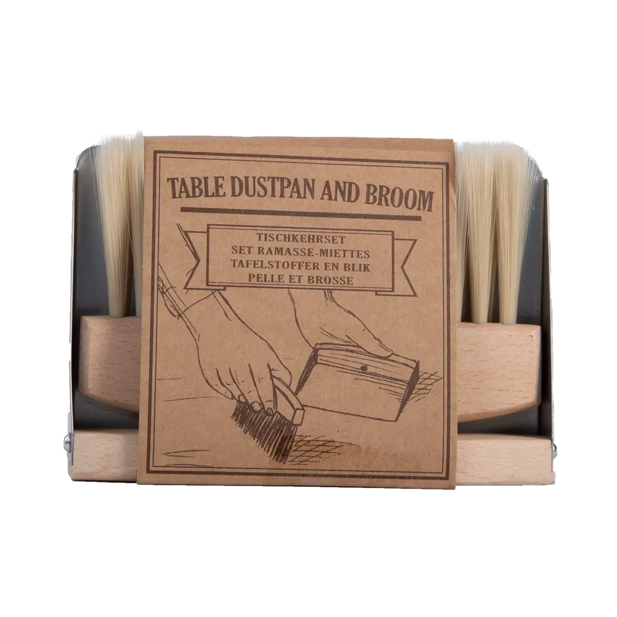 Wooden Table Crumbs  Dustpan and Broom