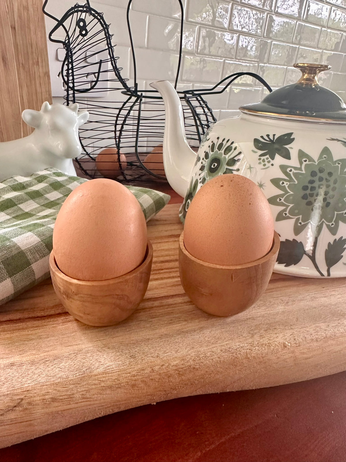 Wooden Egg Cup Set by The Eumundi Trading Co