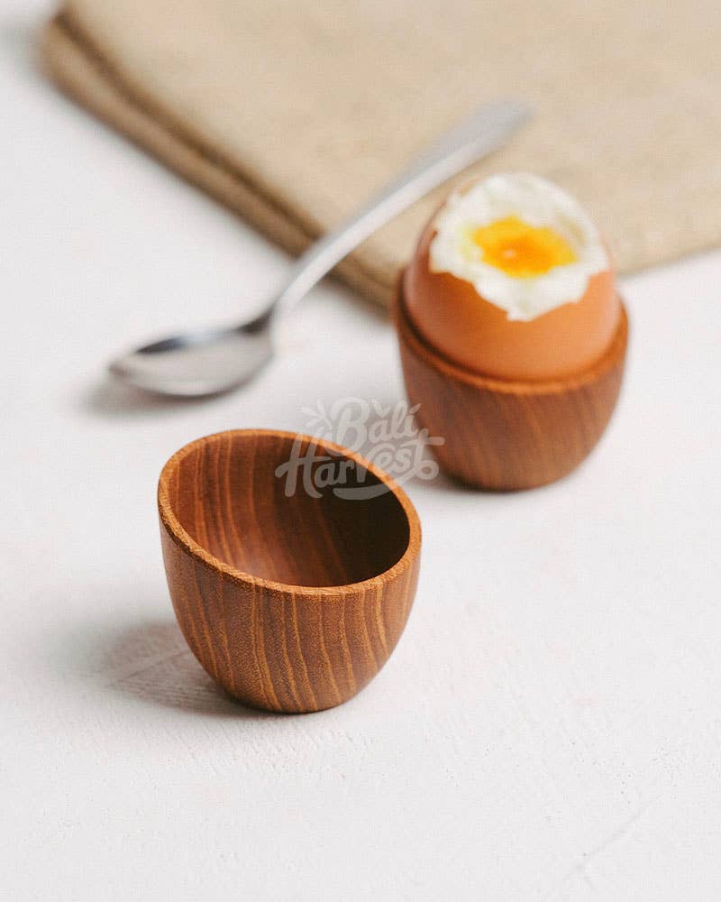 Wooden Egg Cup Wooden Salt Cellar The Eumundi trading Co