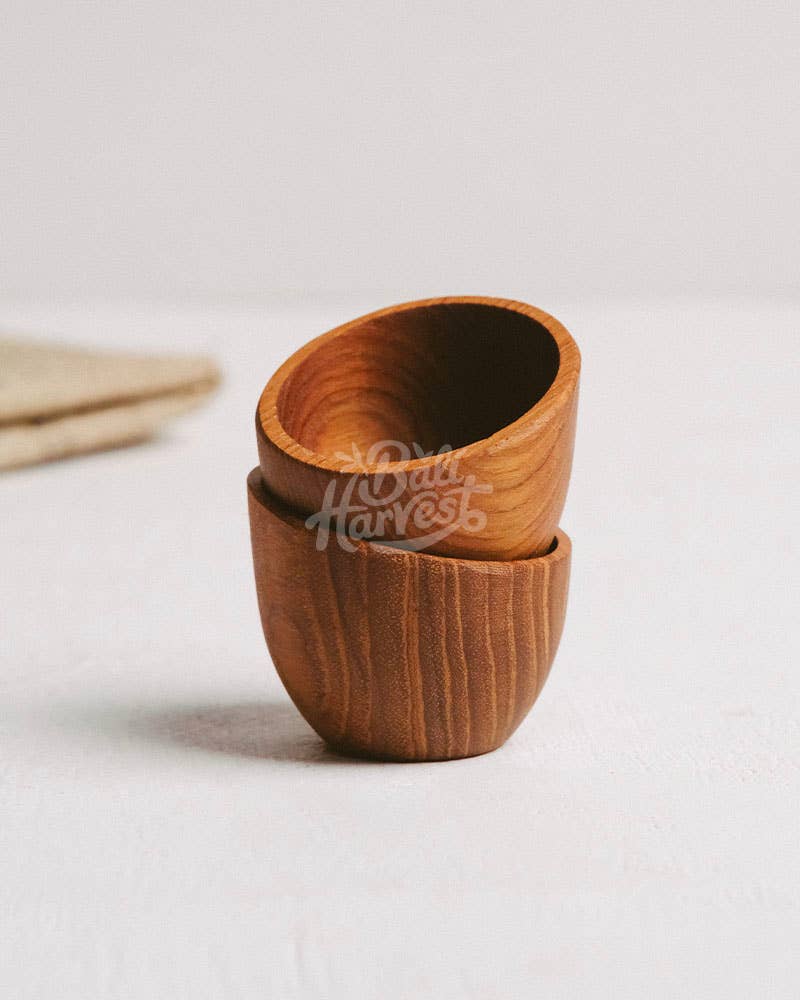 Wooden Egg Cup Wooden Salt Cellar The Eumundi trading Co