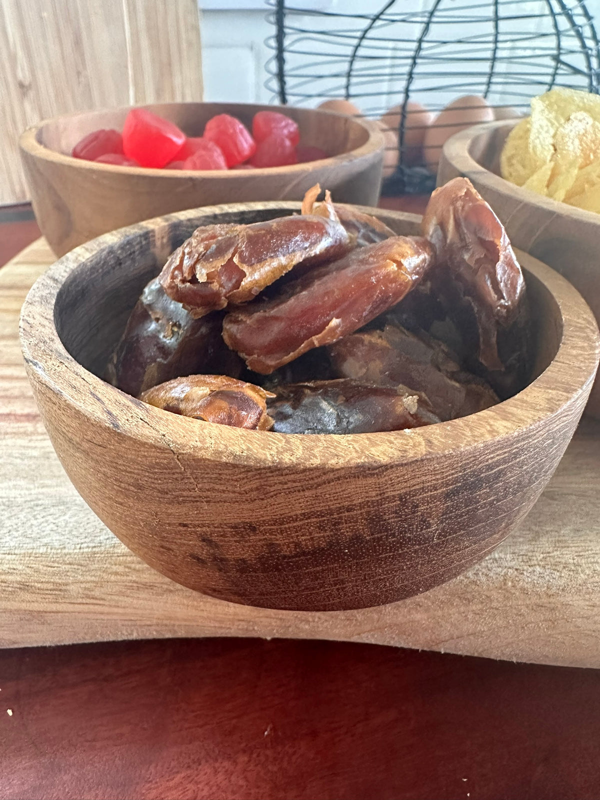 Wooden serving bowls perfect for salads and snacks. The Eumundi Trading Co