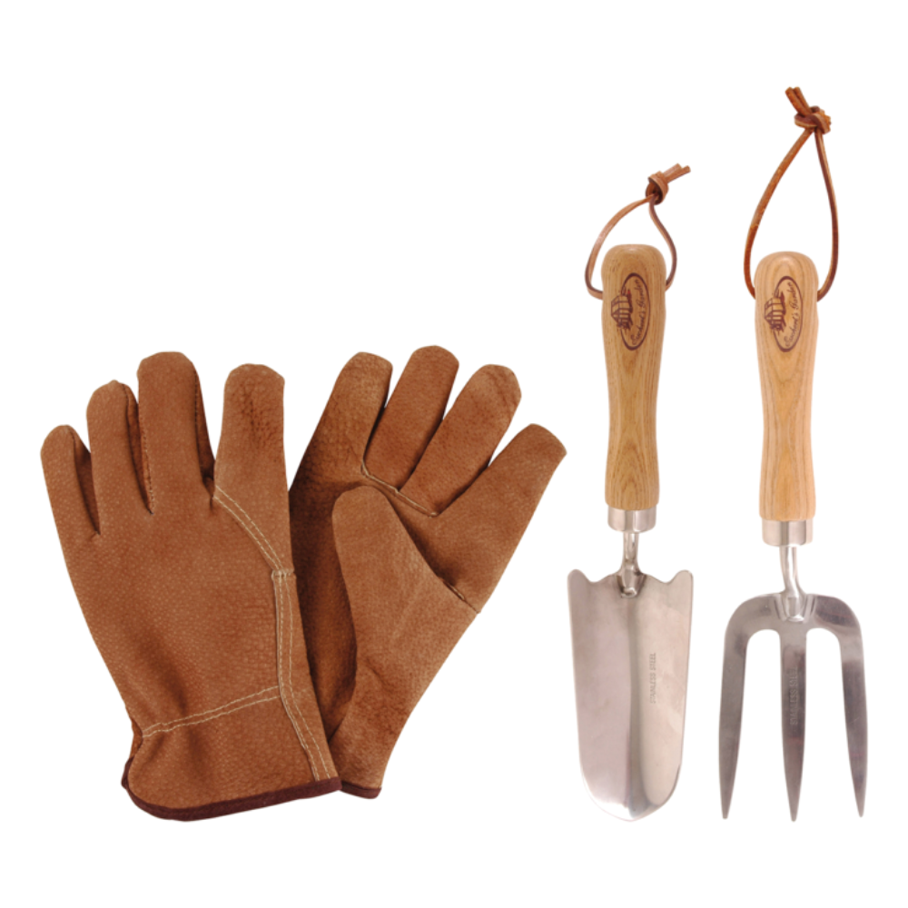 Esschert Design garden tool gift set presented for gardeners and plant lovers.