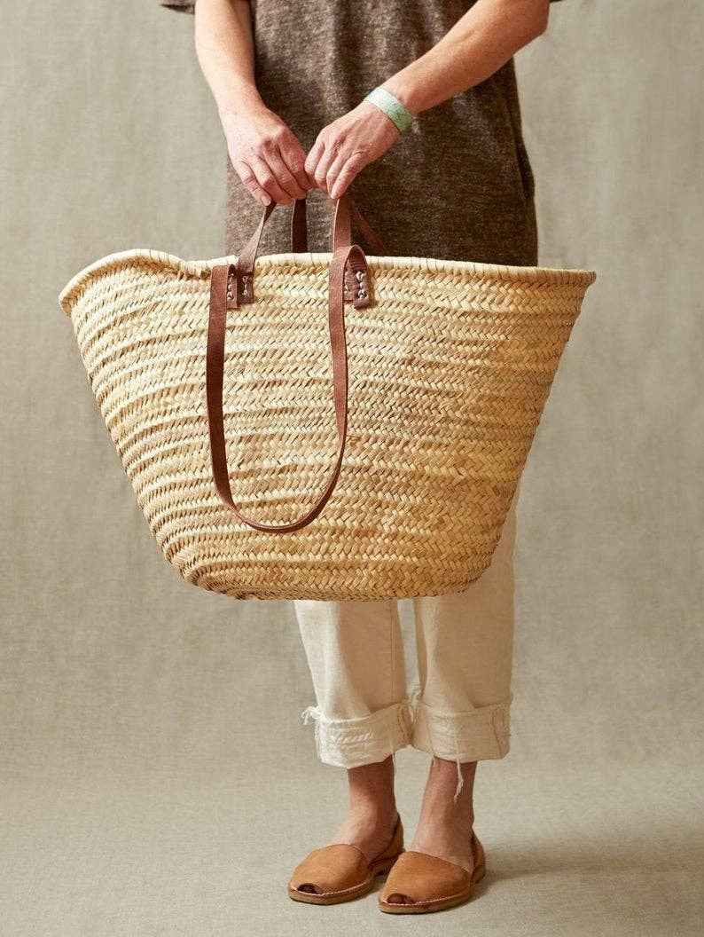 Straw Market Bag | Classic French Market Tote