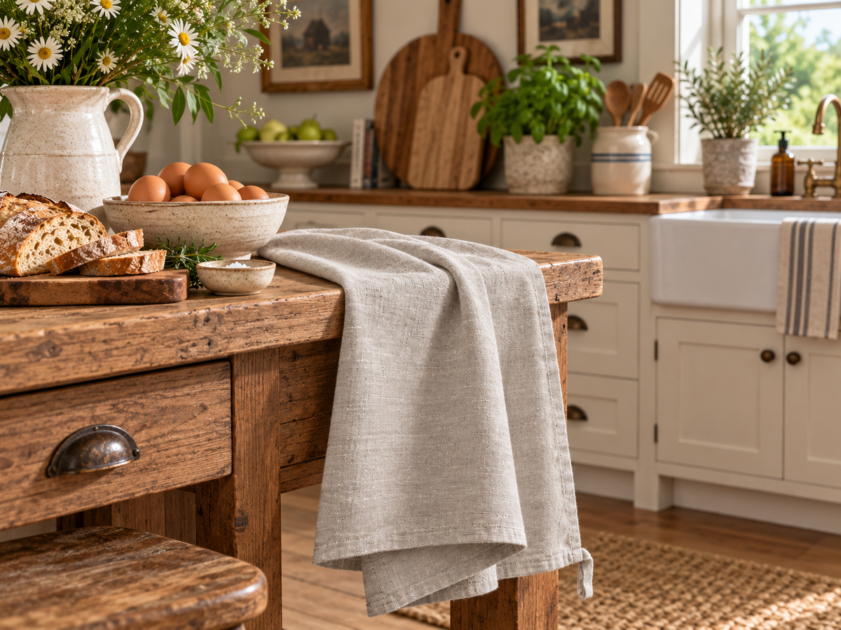 French Linen Tea Towels by The Eumundi Trading Co