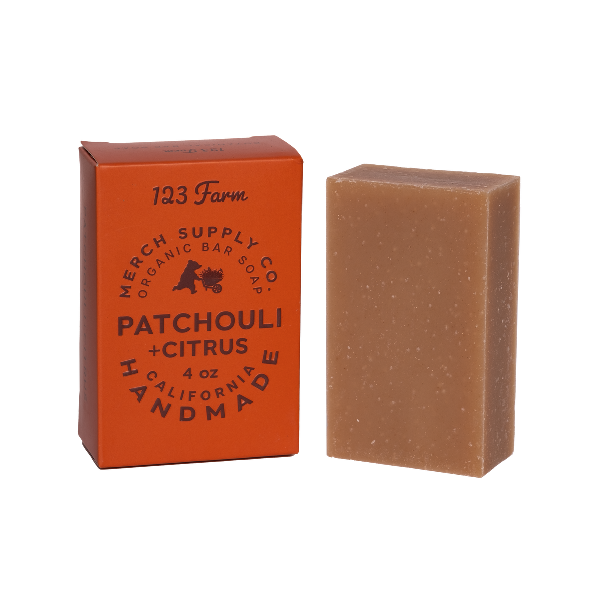 patchouli and citrus organic bar soap 