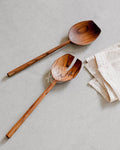 wooden salad server set the eumundi trading co