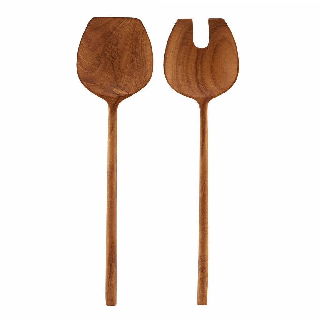 wooden salad server set the eumundi trading co